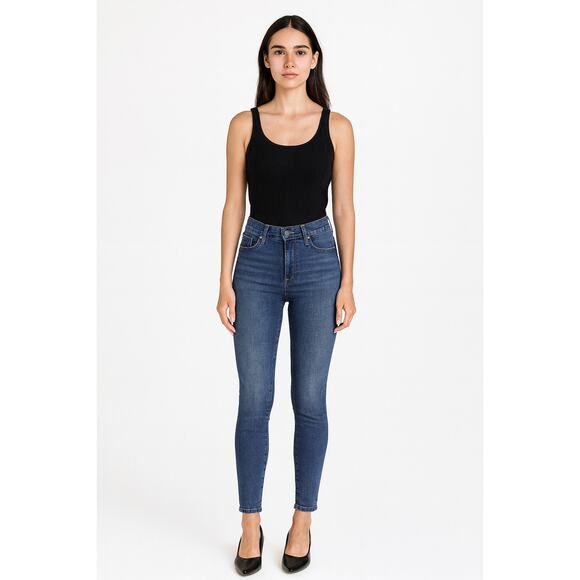 J BRAND Tawny Mid Rise Skinny Jeans Dark Wash Blue 27 Classic Stretch Denim Fall - Picture 1 of 6